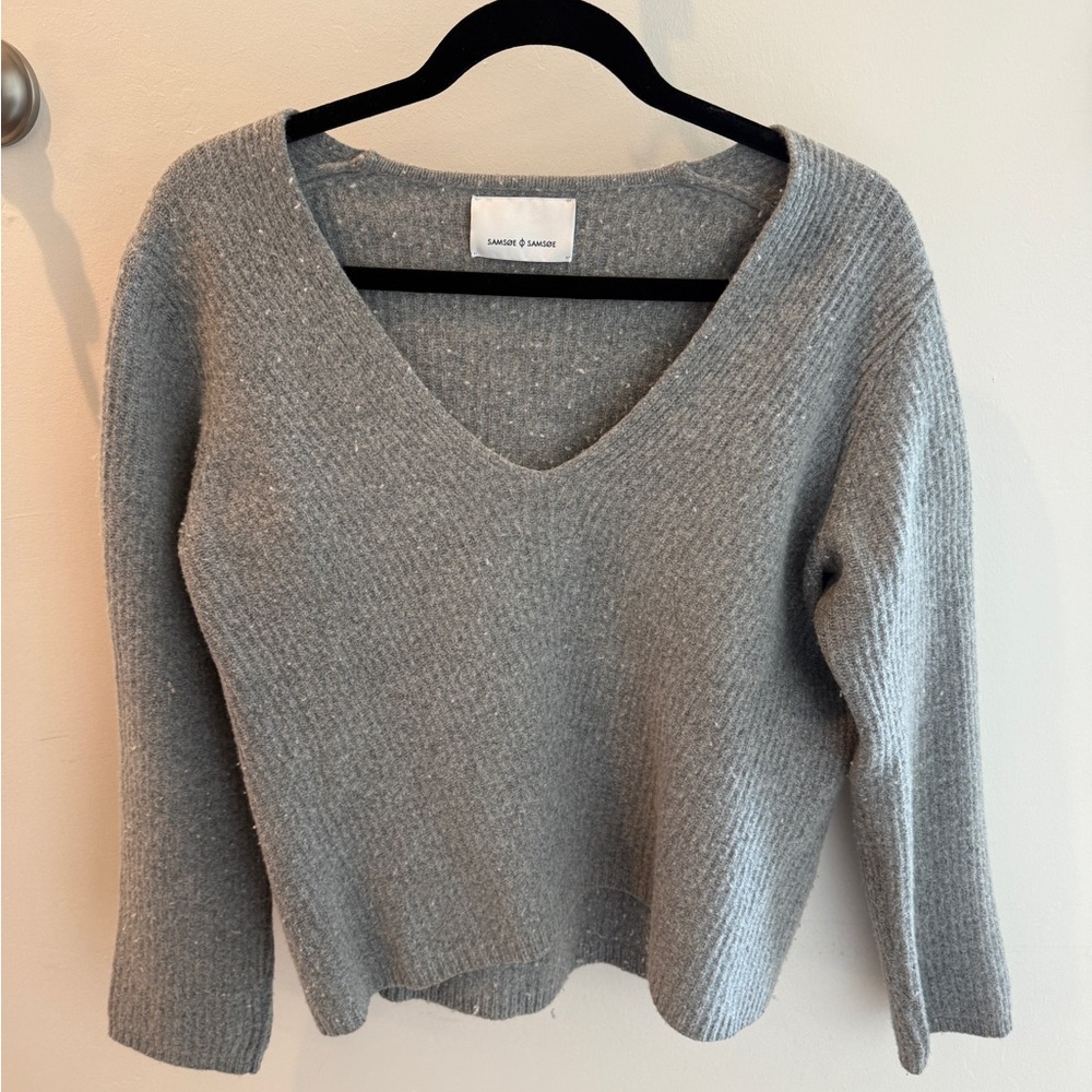 Samsoe merino wool v-neck sweater